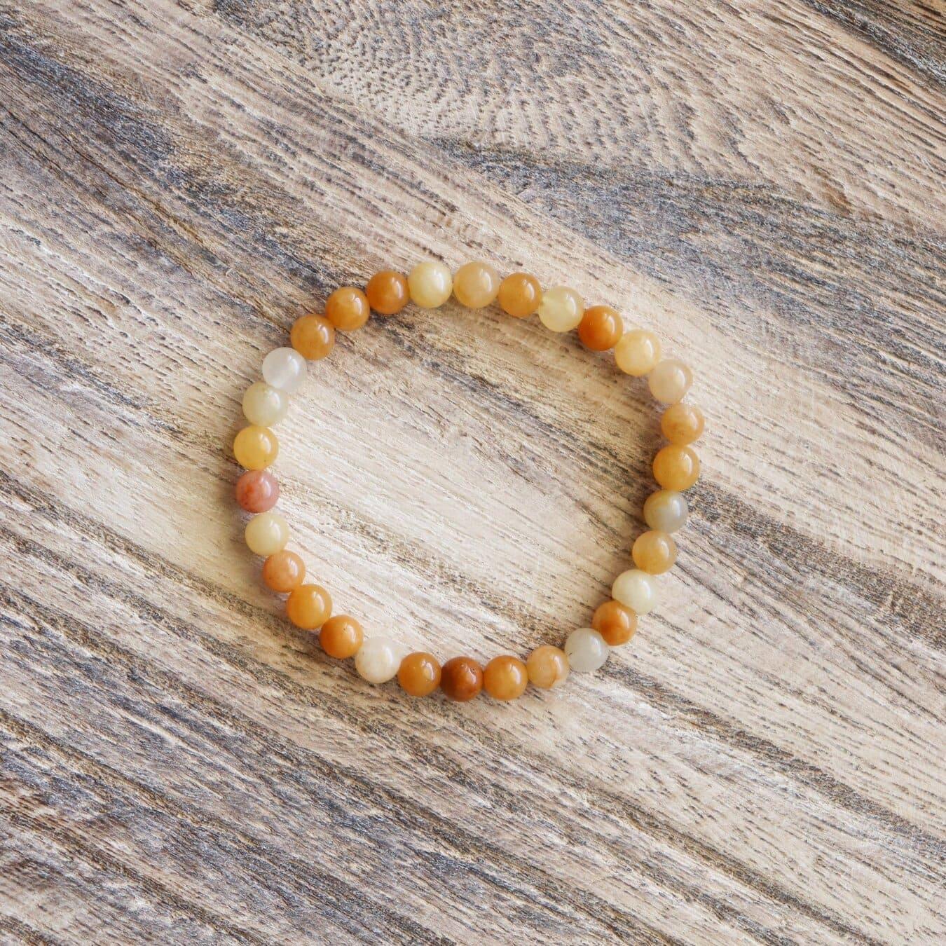 Bracelet en Aventurine Jaune Naturelle – Pierre de Prospérité & Positivité