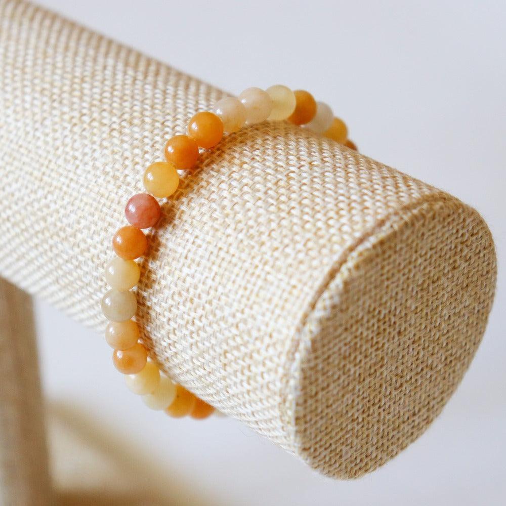 Bracelet en Aventurine Jaune Naturelle – Pierre de Prospérité & Positivité