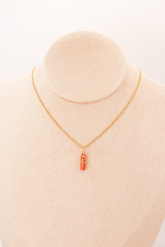 Natural Jade Pendant – Mini Pillars "Plum Blossoms" | Crystal Jewelry