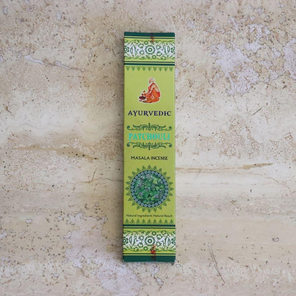 Ayurvedic Patchouli Incense Sticks – Hand-Rolled Natural Incense
