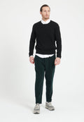 Men's Cashmere Crew Neck Pullover – Black | LUKE 2