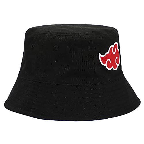 Naruto Reversible Bucket Hat – Akatsuki x Konoha Hidden Leaf Village