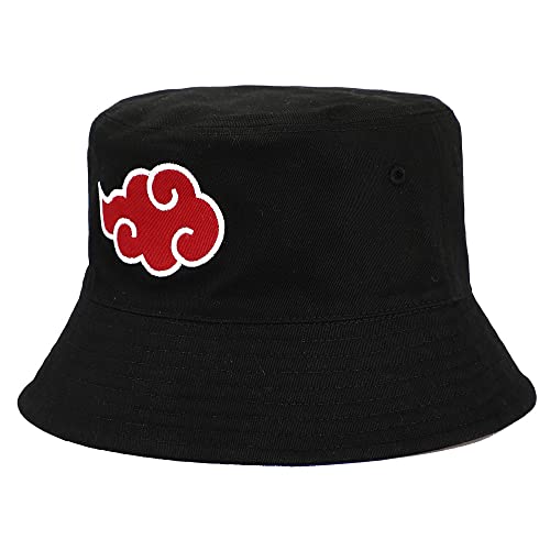 Naruto Reversible Bucket Hat – Akatsuki x Konoha Hidden Leaf Village
