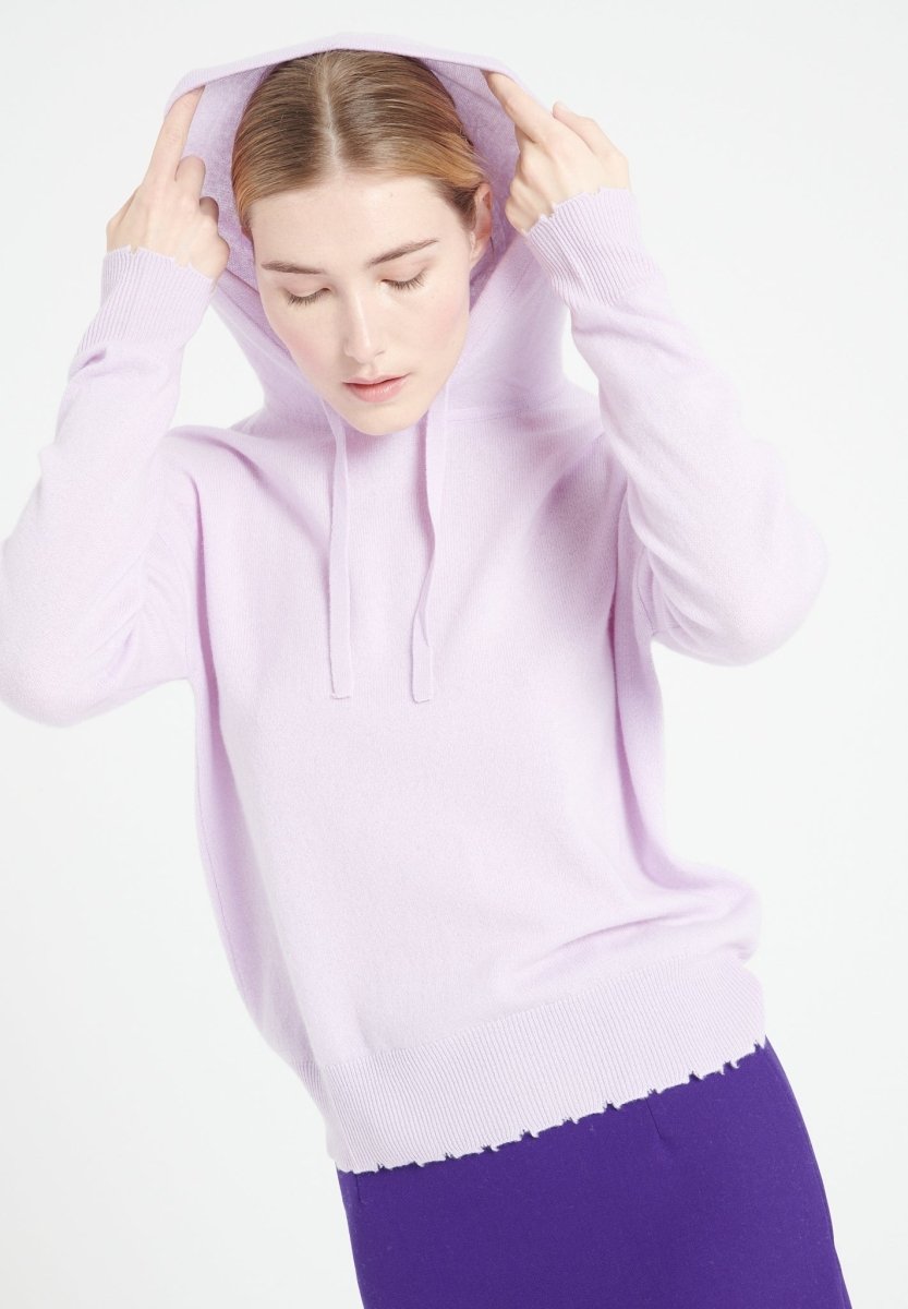 Women's Cashmere Zip Hoodie – Lilac | MIA 16