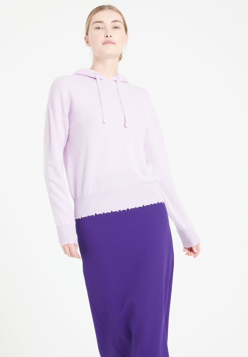 Women's Cashmere Zip Hoodie – Lilac | MIA 16