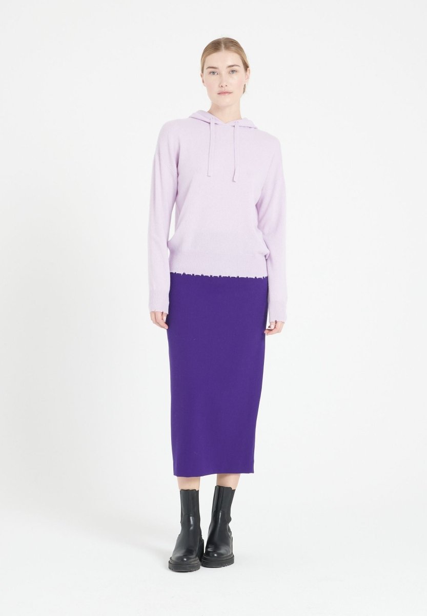 Women's Cashmere Zip Hoodie – Lilac | MIA 16