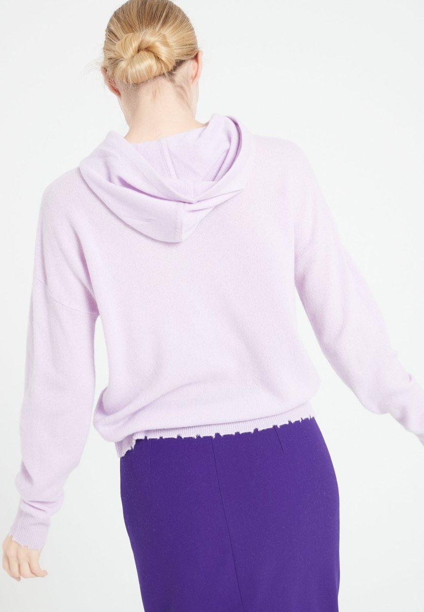 Women's Cashmere Zip Hoodie – Lilac | MIA 16