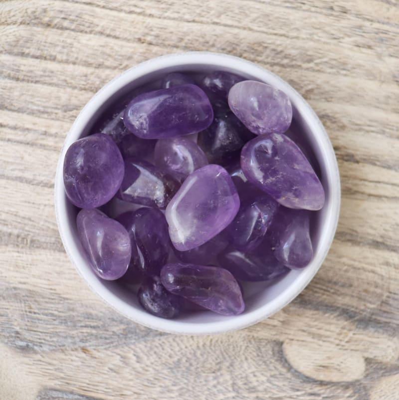 Natural Amethyst Rolled Stone – Crystal Healing & Meditation