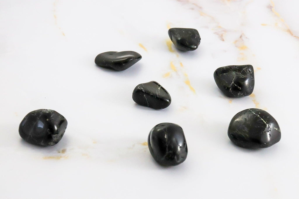 Natural Black Tourmaline Rolled Stone – Protection & Grounding Crystal