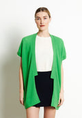 Women's Short Sleeve Cashmere Kimono Cardigan – Apple Green | RIA 4