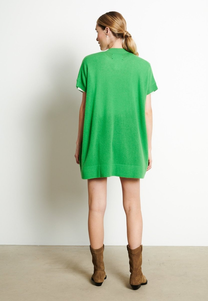 Women's Short Sleeve Cashmere Kimono Cardigan – Apple Green | RIA 4